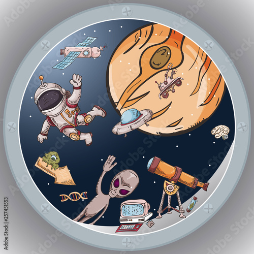 space the view from_1_the window of a spacecraft