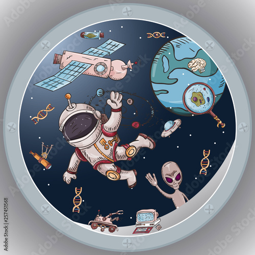 space the view from_2_the window of a spacecraft