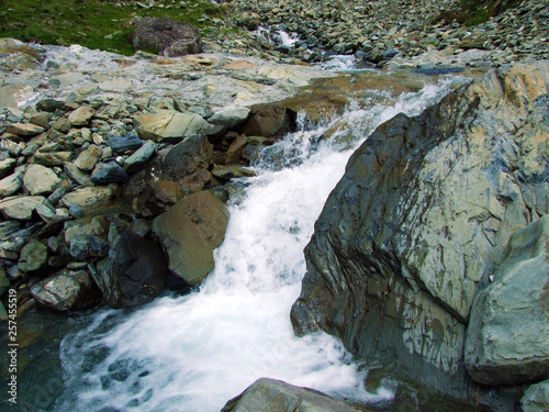 Mattbach stream in the Wichlen Alpine Valley - Canton of Glarus, Switzerland photo