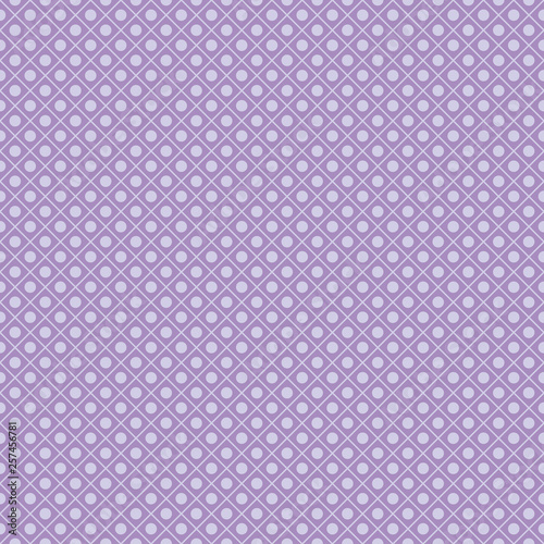 Seamless pattern for textiles and wallpaper - circle in a cage on lilac background.