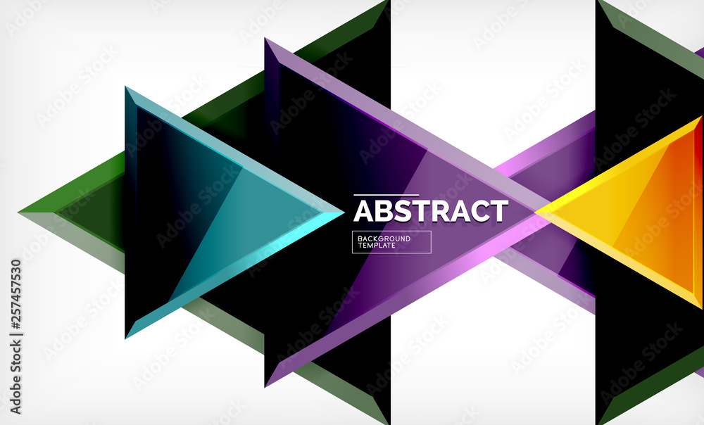 Triangular low poly background design, multicolored triangles Triangular low poly background design, multicolored triangles