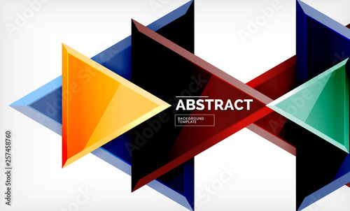 Free Download Tech futuristic geometric 3d shapes, minimal abstract background - GFXLoad