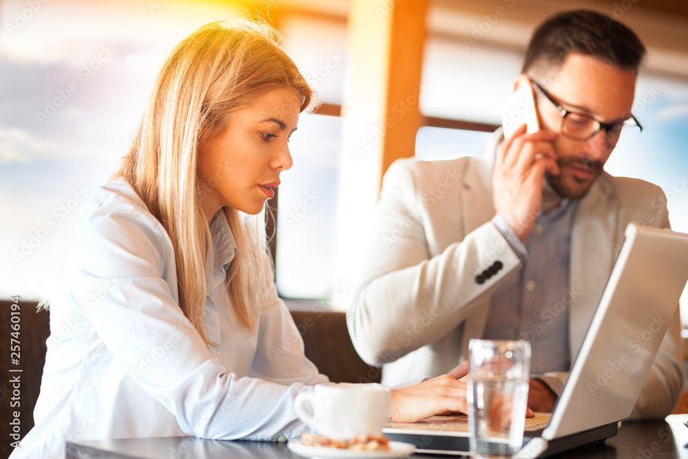 Fototapeta premium Busy coworkers working