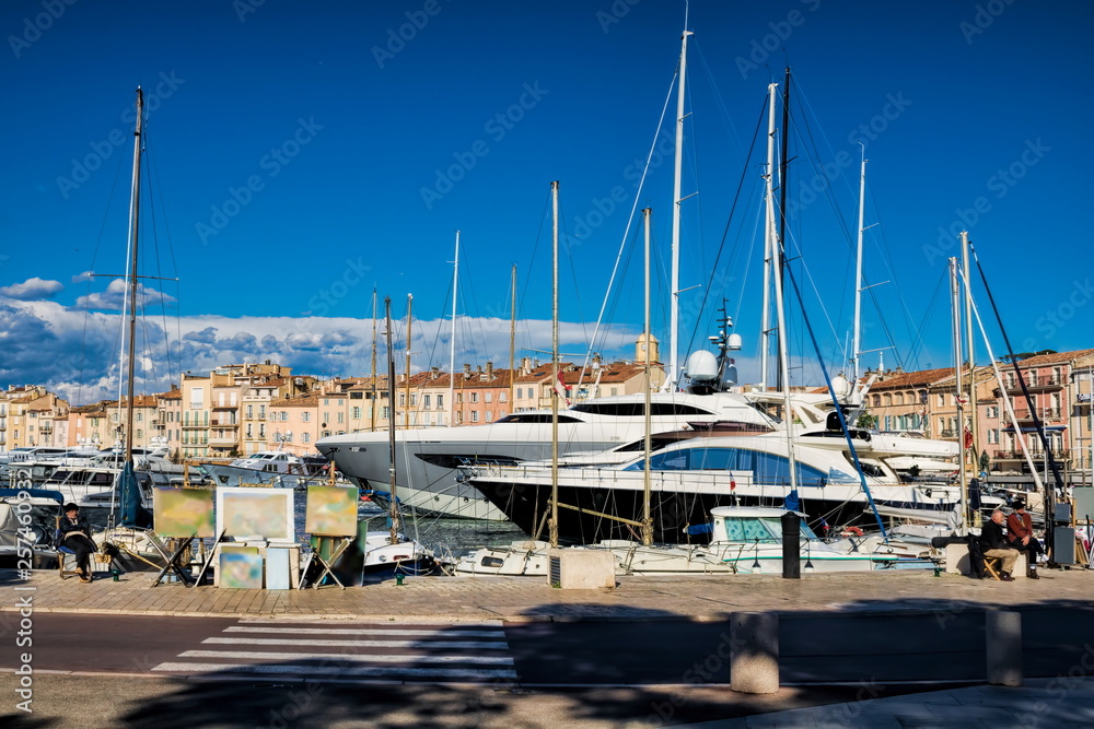 Hafen in Saint Tropez, Frankreich