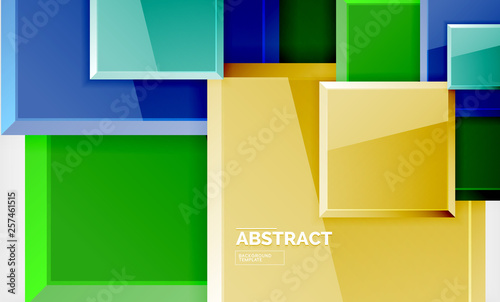 Geometric abstract background, modern square design