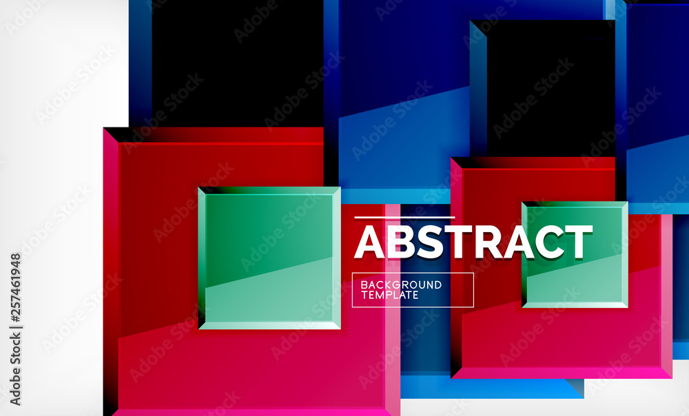 Square abstract background, glossy geometric design Square abstract background, glossy geometric design