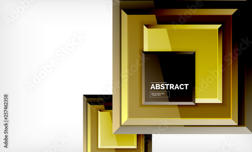 Geometric abstract background, modern square design