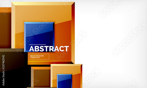 Geometric abstract background, modern square design