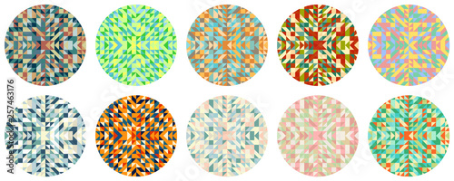 Seamless geometric triangle pattern. Abstract retro Vector