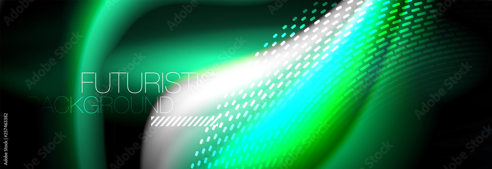Fluid color neon wave lines background, neon liquid color futuristic paint template Fluid color neon wave lines background, neon liquid color futuristic paint template