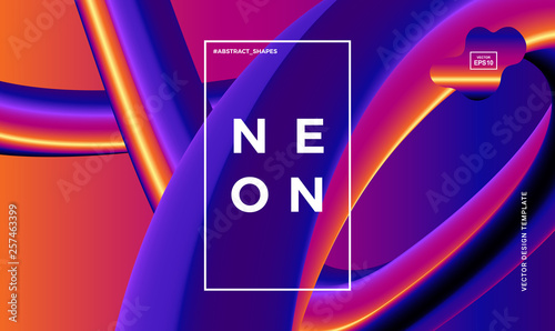 Trendy abstract design template with 3d flow shapes. Dynamic gradient composition. Applicable for landing pages, covers, brochures, flyers, presentations, banners. Vector illustration. Eps10