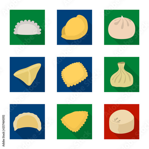 Vector illustration of products  and cooking sign. Set of products  and appetizer stock vector illustration.