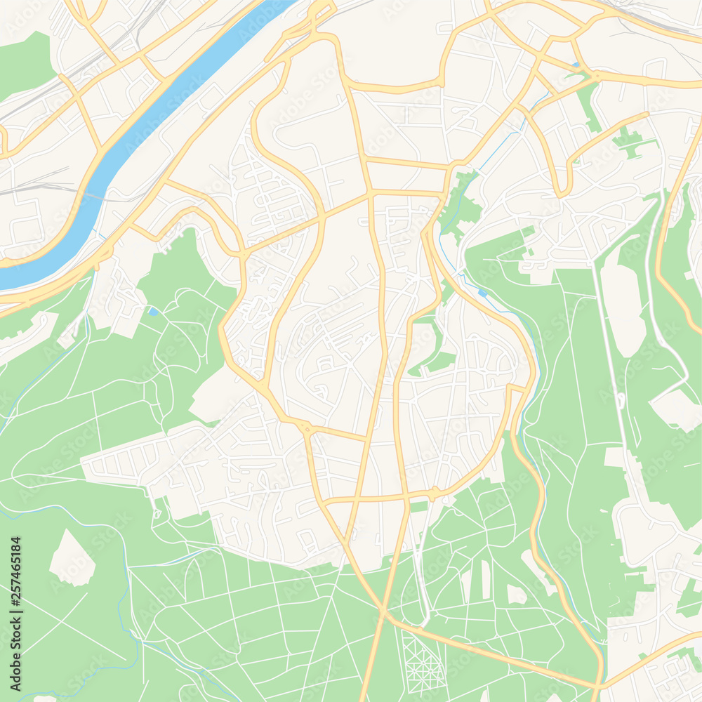 Seraing, Belgium printable map