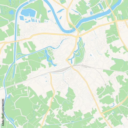 Dendermonde   Belgium printable map