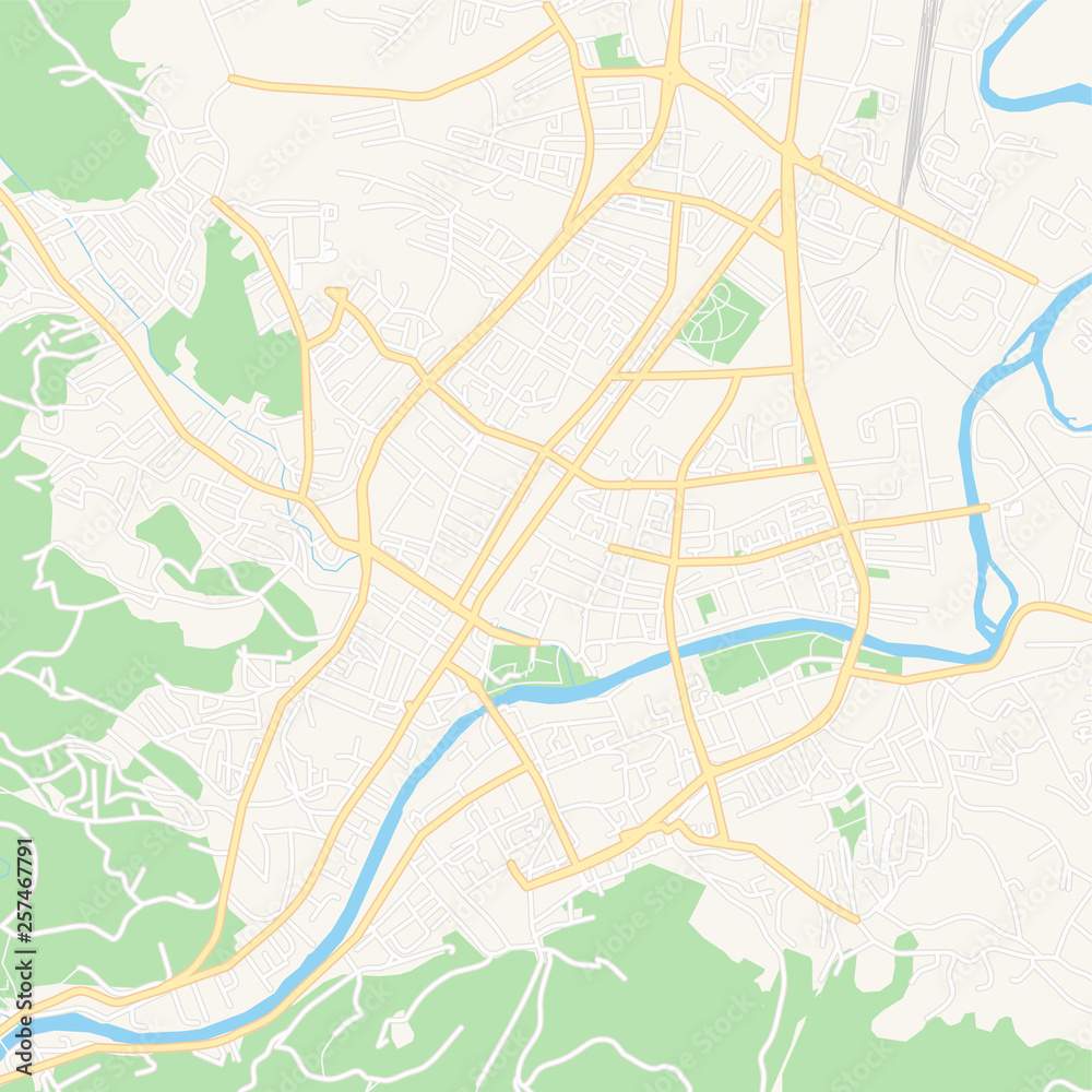 Banja Luka, Bosnia and Herzegovina printable map