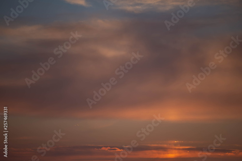 clouds in the sunset sky in mid-March © artem