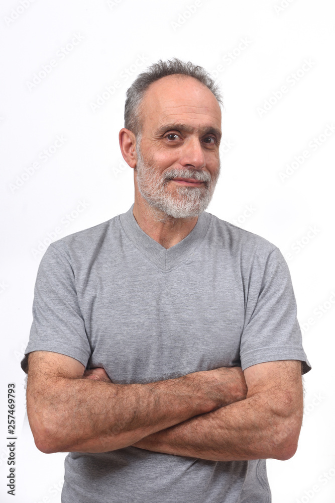 portrait of a man on white background