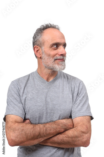 portrait of a man on white background © curto