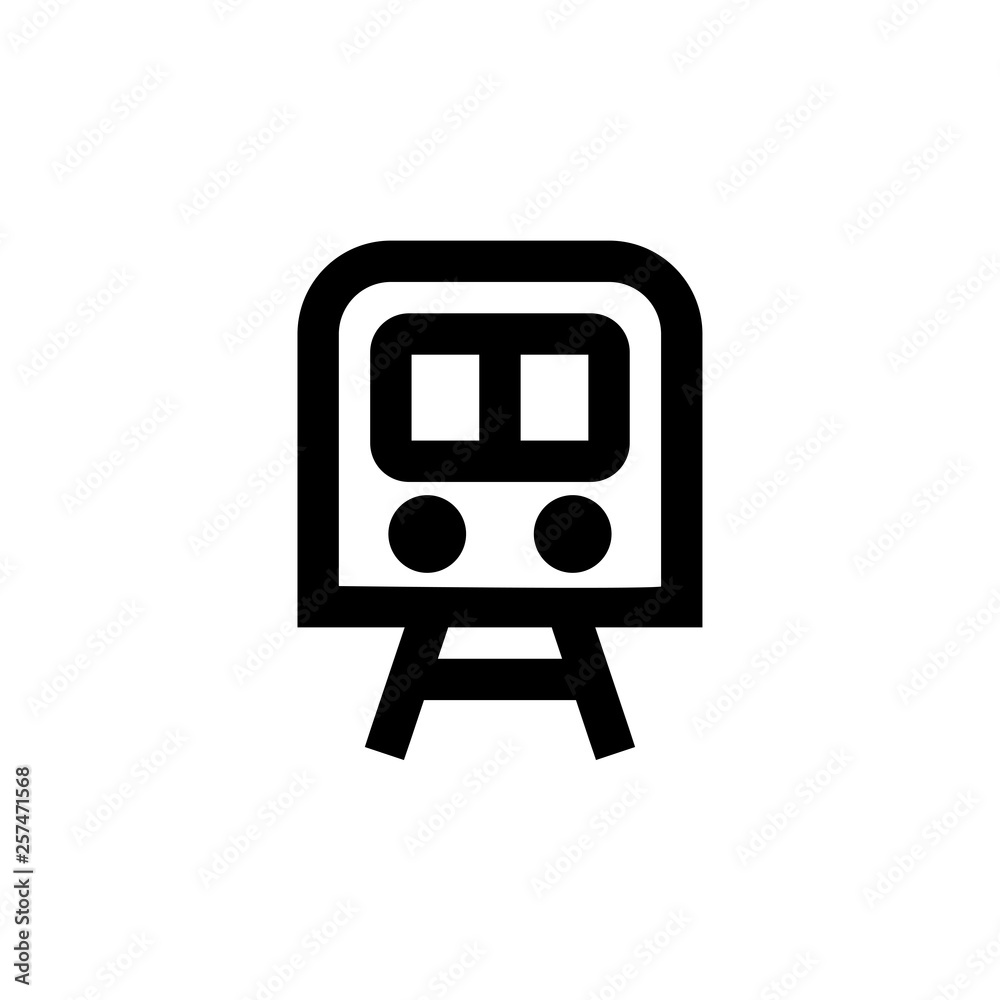 Subway icon. Train transport sign