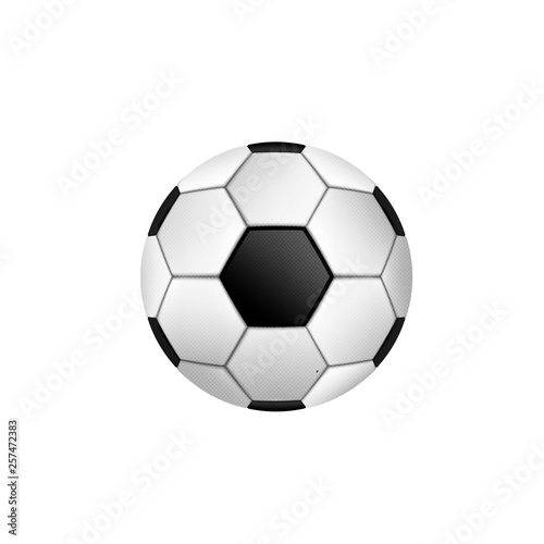 Soccer Ball With Classic Design Isolated. Vector Illustration.