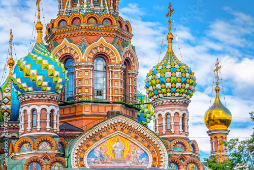 Canvas Print Church of the Savior on Spilled Blood, St Petersburg Russia