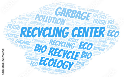 Recycling Center word cloud.