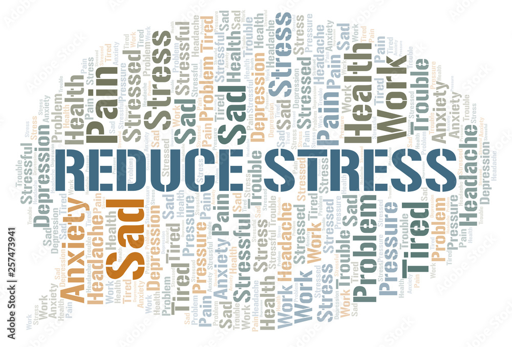 Reduce Stress word cloud.
