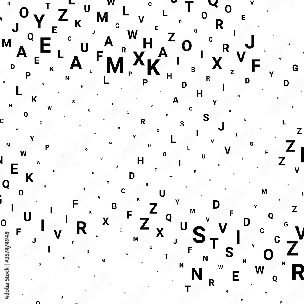 Obraz premium Abstract halftone texture with letters.