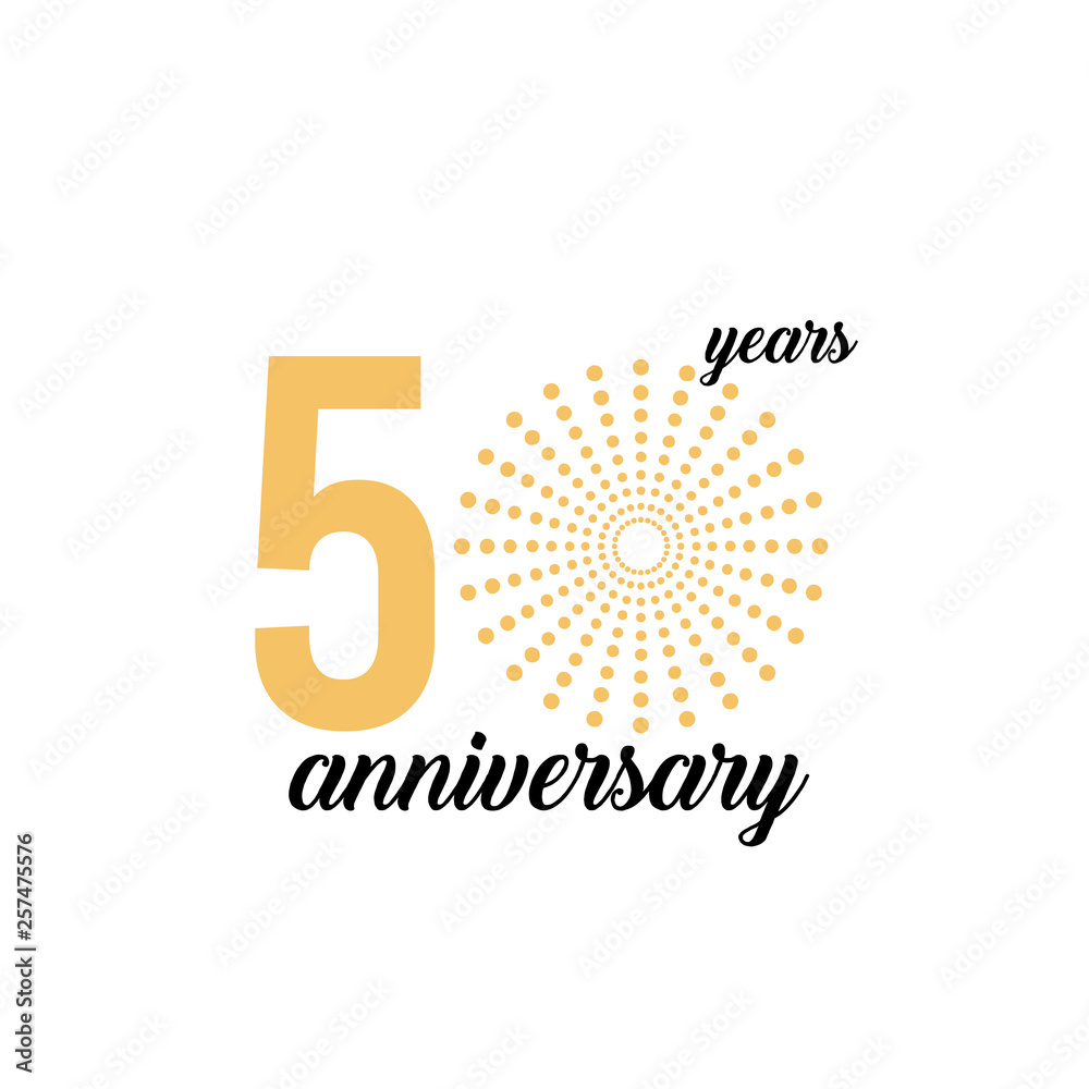 50 Year Anniversary Firework Vector Template Design Illustration 50 Year Anniversary Firework Vector Template Design Illustration