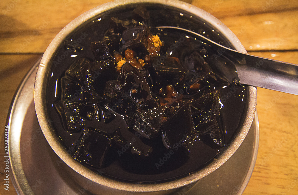 black jelly in Phuket, Thailand black jelly in Phuket, Thailand