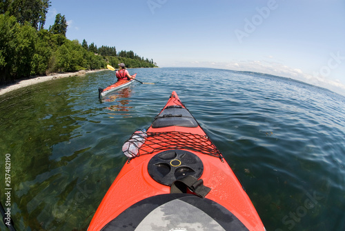 Cree Bol sea kayaking in Puget Sound near Bainbridge Island on June 9, 2007. photo