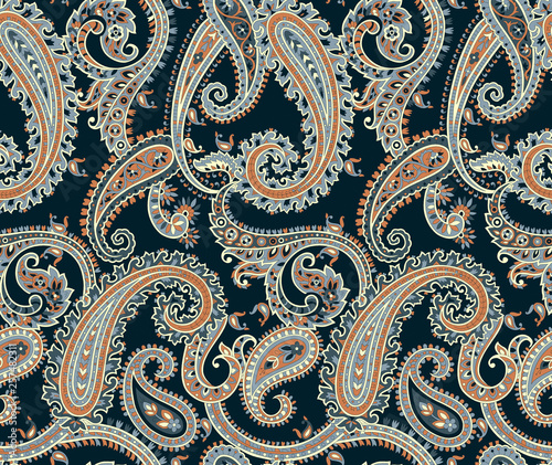 seamless paisley pattern with background