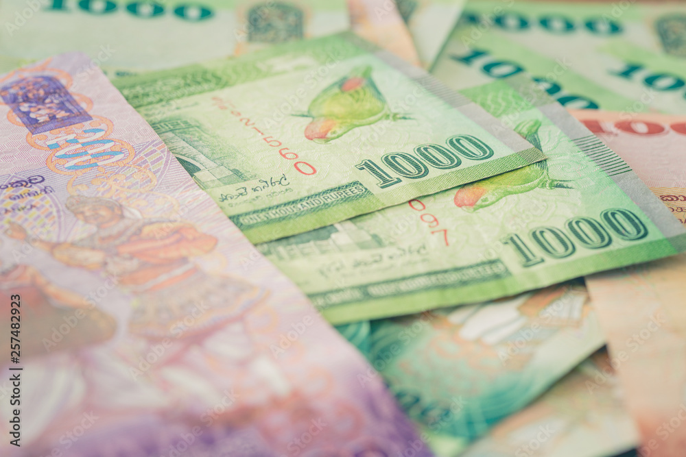 Fototapeta premium Money from Sri Lanka, Rupiah, various denominations