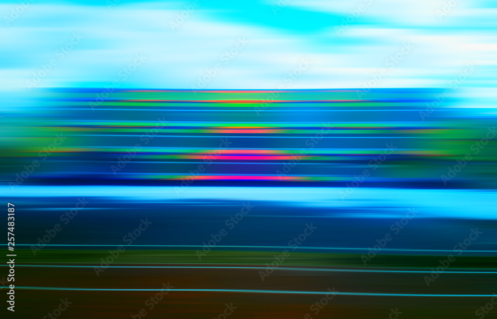 Horizontal colorful motion blur background