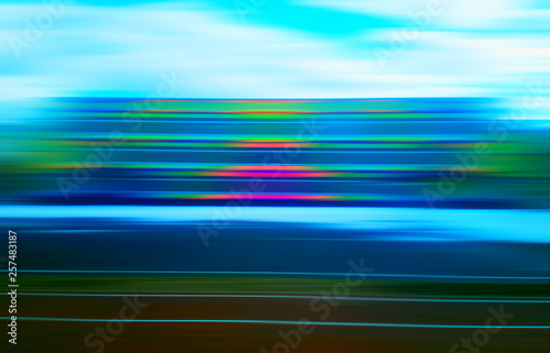 Horizontal colorful motion blur background