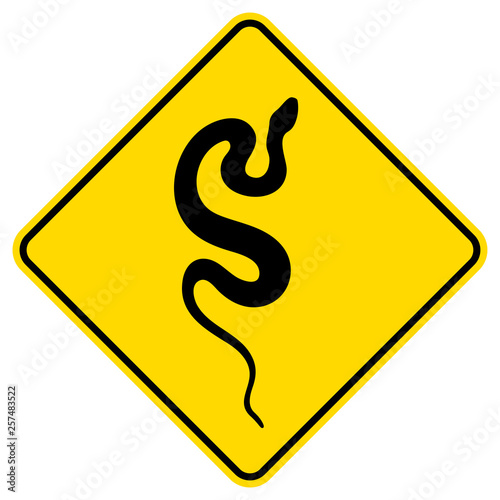 Sign silhouette snake. Isolated symbol icon snake