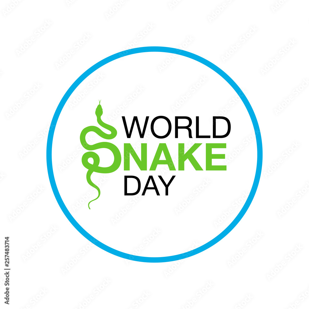 Sign silhouette snake. Isolated symbol icon snake.	World snake day. Isolated symbol or icon snake on white background. Abstract sign snake. Vector illustration