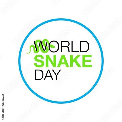 Sign silhouette snake. Isolated symbol icon snake. World snake day. Isolated symbol or icon snake on white background. Abstract sign snake. Vector illustration
