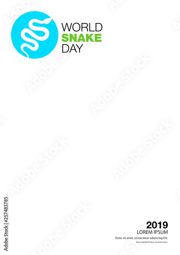 Sign silhouette snake. Isolated symbol icon snake.World snake day. Isolated symbol or icon snake on white background. Abstract sign snake. Vector illustration