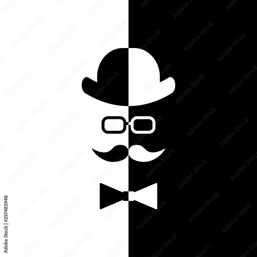 Fototapeta premium Gentleman style.Vector icon.