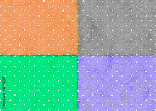 polka dot with color block minimal style