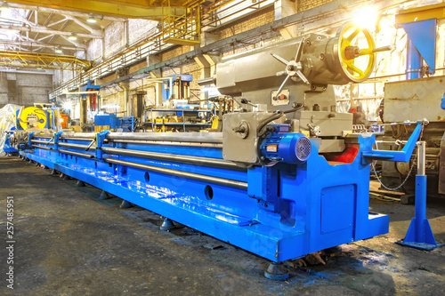 Industrial machine in the factory at metalworks