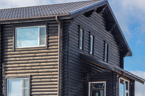 Black wooden house