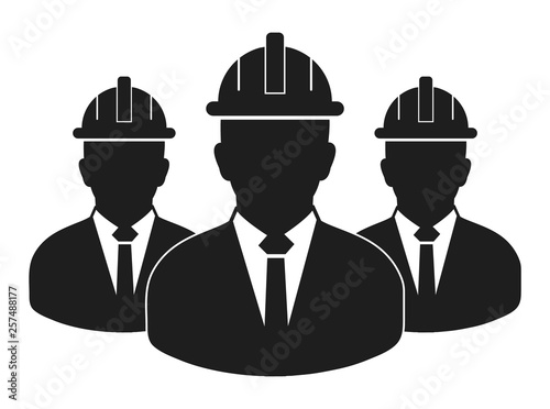 Engineer Team Icon. Flat style vector EPS.
