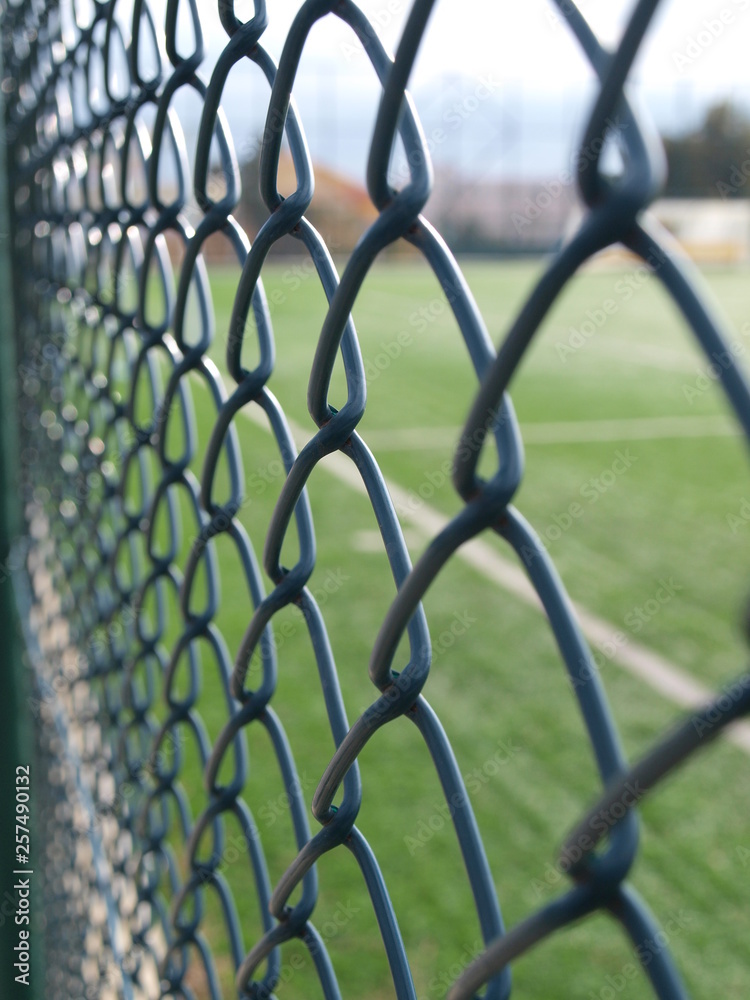 Fototapeta premium fence with barbed wire