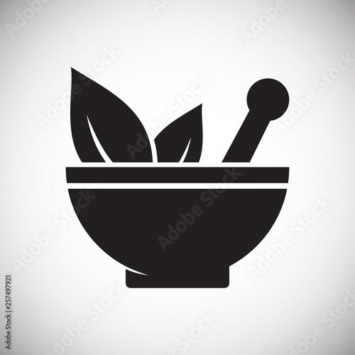 Phytoterapy icon on background for graphic and web design. Simple vector sign. Internet concept symbol for website button or mobile app.