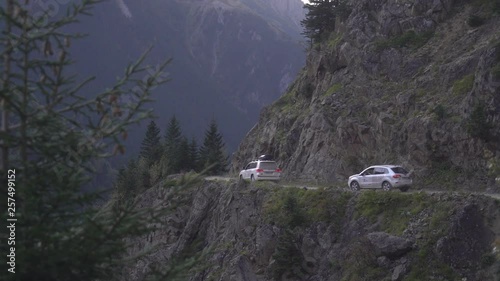 Bayburt / Turkey, May 25, 2018: off-road vehicles drive on the dangerous D915 Bayburt-off road