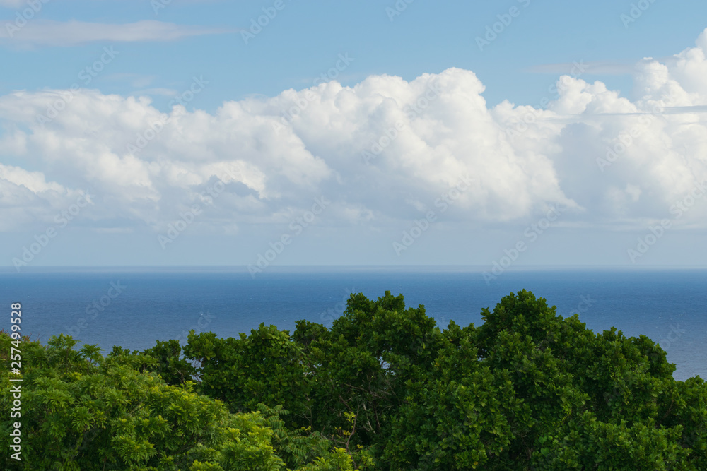Clouds over the sea horizon nature background. Clouds over the sea horizon nature background.