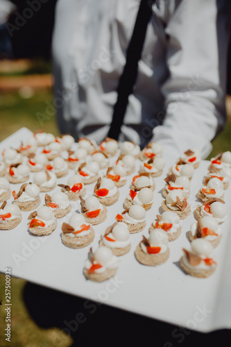 snack tray at wedding reception