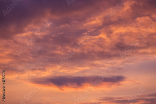 Red dark dramatic sky at sunset, background for design_ © Volodymyr